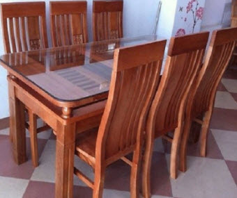 Bộ bàn ăn 6 ghế gỗ sồi