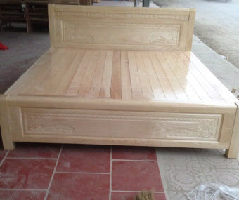 Giường ngủ gỗ Sồi tự nhiên