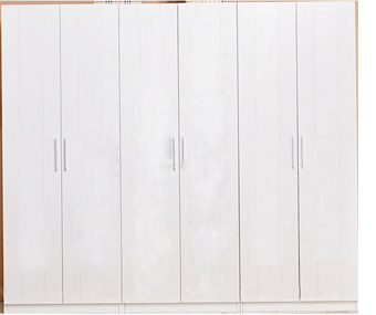 Tủ quần áo gỗ ép MDF rộng 240cm mầu trắng
