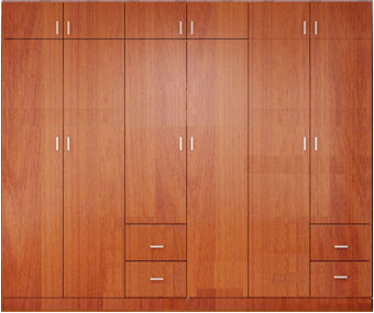 Tủ quần áo gỗ MDF mầu Lát rộng 240cm 
