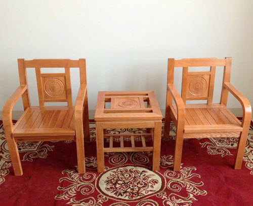 Bộ bàn 2 ghế gỗ Sồi phòng ngủ đẹp