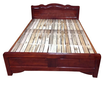 Giường gỗ keo tự nhiên giá rẻ 