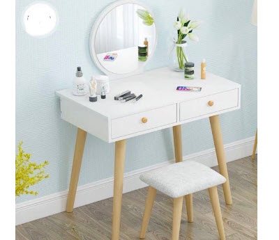 Bàn trang điểm gương tròn