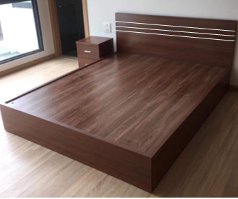 Giường gỗ công nghiệp MDF  thiết kế tối giản