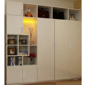 Tủ quần áo gỗ công nghiệp MDF rộng 200cm mầu trắng